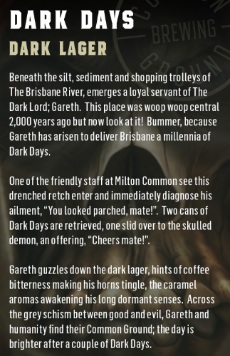 Dark Days - Beer Marketing Copywriter UK.